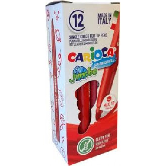 CARIOCA ΜΑΡΚΑΔΟΡΟΣ ΚΟΚΚΙΝΟ 12ΤΕΜ JUMBO